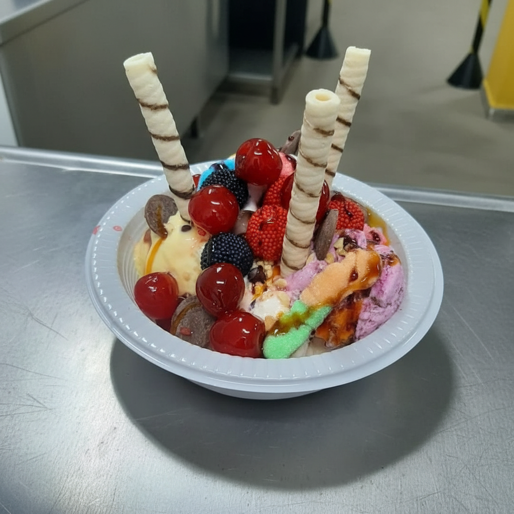 Ambiente interno da Sorveteria Neval Praia Grande